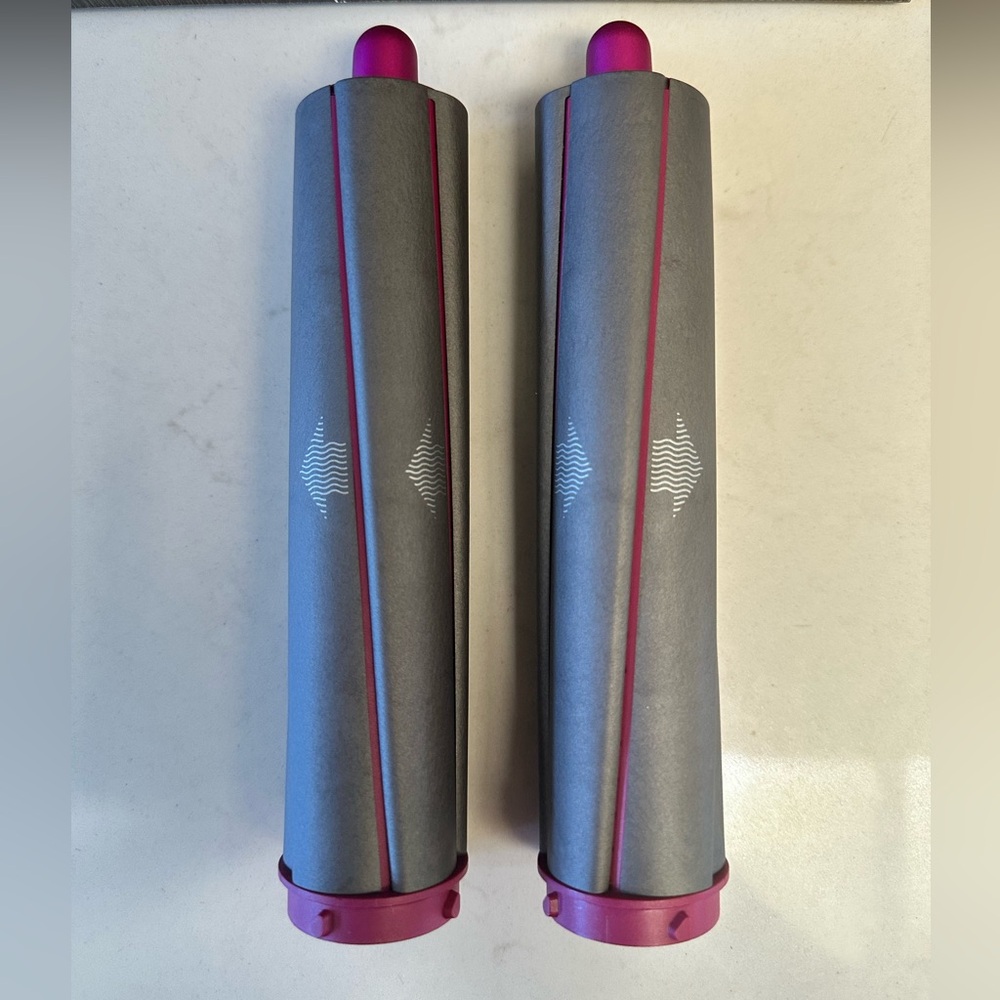 DYSON Brand 1.6” Airwrap Long Barrels - Fuschia/Nickel/Fushia Color